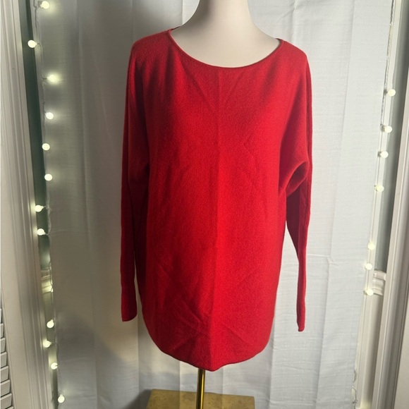 Charter Club Cashmere Vibrant Red Sweater - Picture 1 of 6
